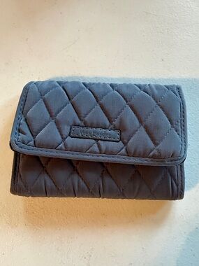 Vera Bradley RFID RileyQuilted Trifold Wallet in Gray